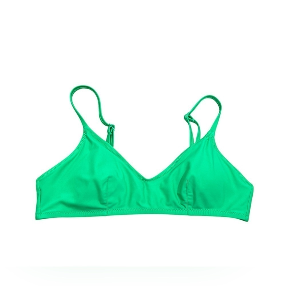 AERIE Kelly Green Scoop Padded Skimpy Bikini Top Adjustable Strap Women’s Sz Sml